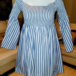 NWT Torrid Stripped Blue & White Dress